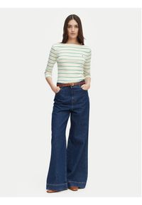 TOMMY HILFIGER - Tommy Hilfiger Bluzka New Cody WW0WW40589 Kremowy Slim Fit. Kolor: kremowy. Materiał: bawełna #3