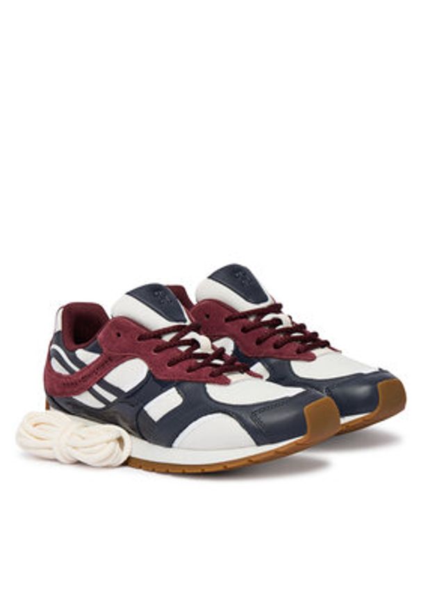 TOMMY HILFIGER - Tommy Hilfiger Sneakersy Th Modern Runner Mix Mat FW0FW09098 Kolorowy. Materiał: skóra. Wzór: kolorowy