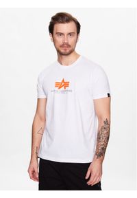 Alpha Industries T-Shirt Basic T Rubber 100501RB Biały Regular Fit. Kolor: biały. Materiał: bawełna #1