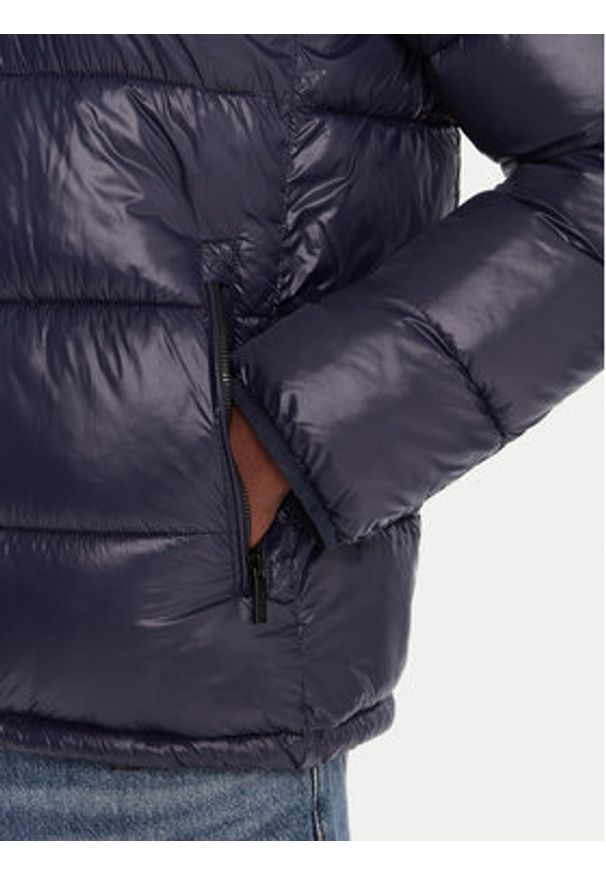 Karl Lagerfeld - KARL LAGERFELD Kurtka zimowa 505022 554590 Granatowy Regular Fit. Typ kołnierza: dekolt w karo. Kolor: niebieski. Materiał: syntetyk. Sezon: zima