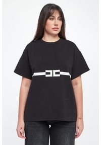 Elisabetta Franchi - T-shirt damski z logo ELISABETTA FRANCHI #4