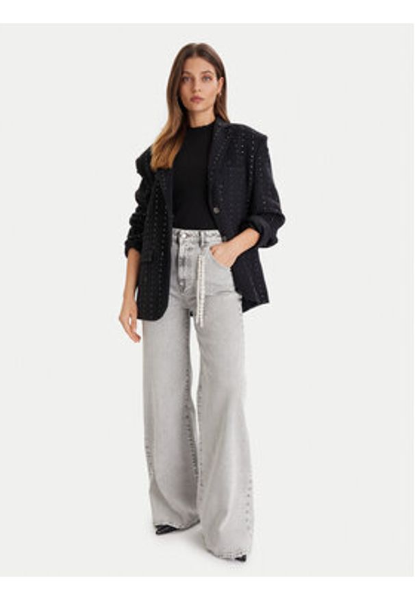 ViCOLO Jeansy DF5127 Szary Wide Fit. Kolor: szary