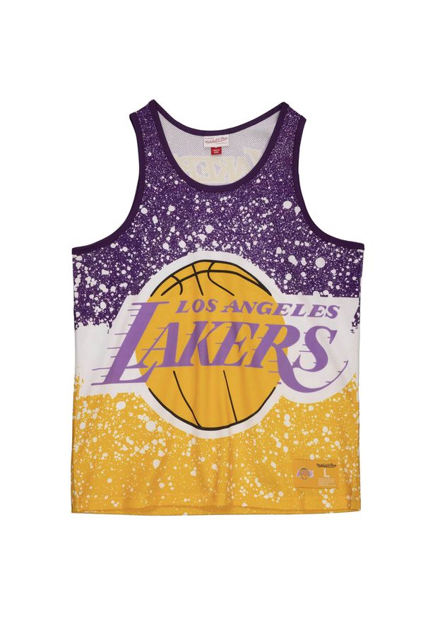 D bardeur Mitchell & Ness Jumbotron Mesh Los Angeles Lakers. Kolor: żółty. Materiał: mesh. Długość rękawa: bez rękawów. Sport: koszykówka