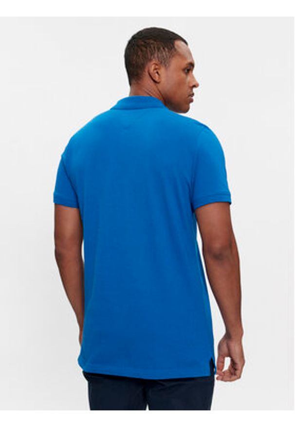 Tommy Jeans Polo DM0DM18312 Niebieski Slim Fit. Typ kołnierza: polo. Kolor: niebieski. Materiał: bawełna