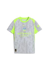 Puma - Młodzieżowa trzecia koszulka Manchester City 25/26 PUMA. Kolor: zielony, niebieski, wielokolorowy. Sport: piłka nożna
