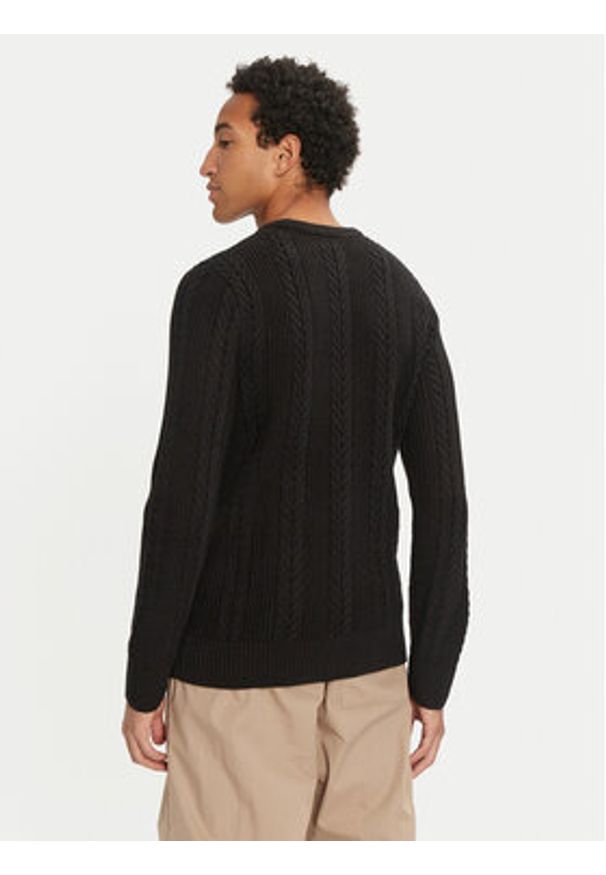 Jack & Jones - Jack&Jones Sweter 12261436 Czarny Regular Fit. Kolor: czarny. Materiał: bawełna