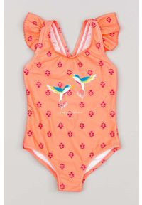 Zippy - zippy jednoczęściowy strój kąpielowy dziecięcy kolor różowy. Kolor: różowy. Materiał: dzianina #1