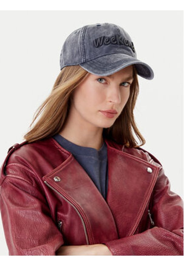 Weekend Max Mara Czapka z daszkiem Bruno 2525576024 Granatowy. Kolor: niebieski. Materiał: bawełna