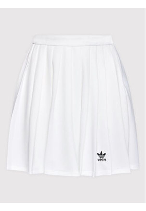 Adidas - adidas Spódnica plisowana HG6305 Biały Regular Fit. Kolor: biały. Materiał: syntetyk