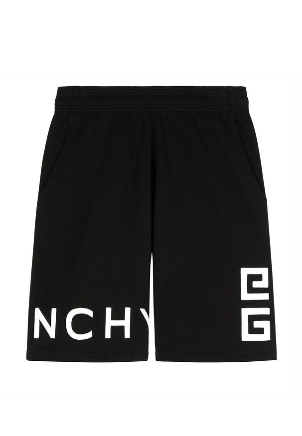 Givenchy - GIVENCHY - Czarne szorty z logo. Kolor: czarny. Materiał: bawełna