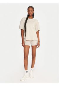 Reebok T-Shirt RK25315CCW Beżowy Regular Fit. Kolor: beżowy. Materiał: bawełna