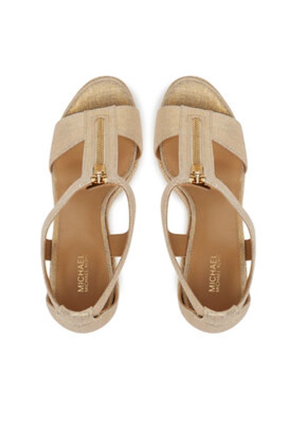 MICHAEL Michael Kors Espadryle Berkley 40S4BRMS9D Złoty. Kolor: złoty. Materiał: skóra