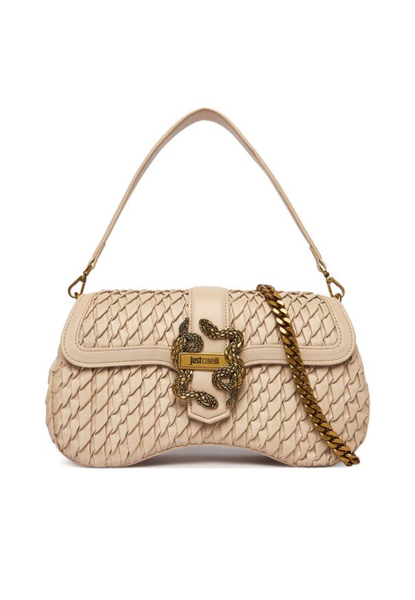 Just Cavalli Torebka 80RA4BA1 ZSD90 Écru. Kolor: kremowy. Materiał: skórzane