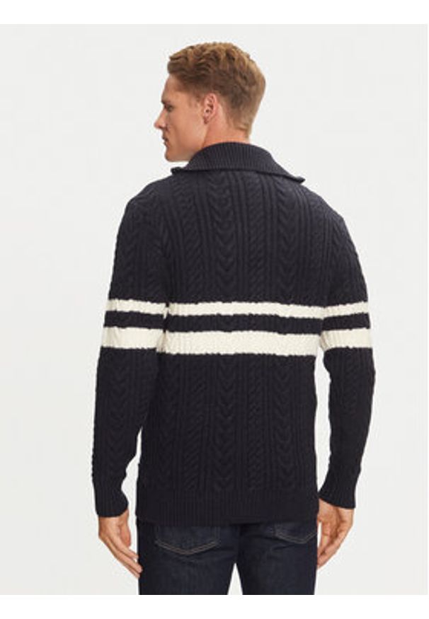 Guess Sweter M4BR12 Z3HA2 Granatowy Regular Fit. Kolor: niebieski. Materiał: syntetyk