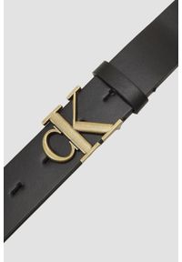 Calvin Klein - CALVIN KLEIN Czarny damski pasek cK, Rozmiar 75. Kolor: czarny #4