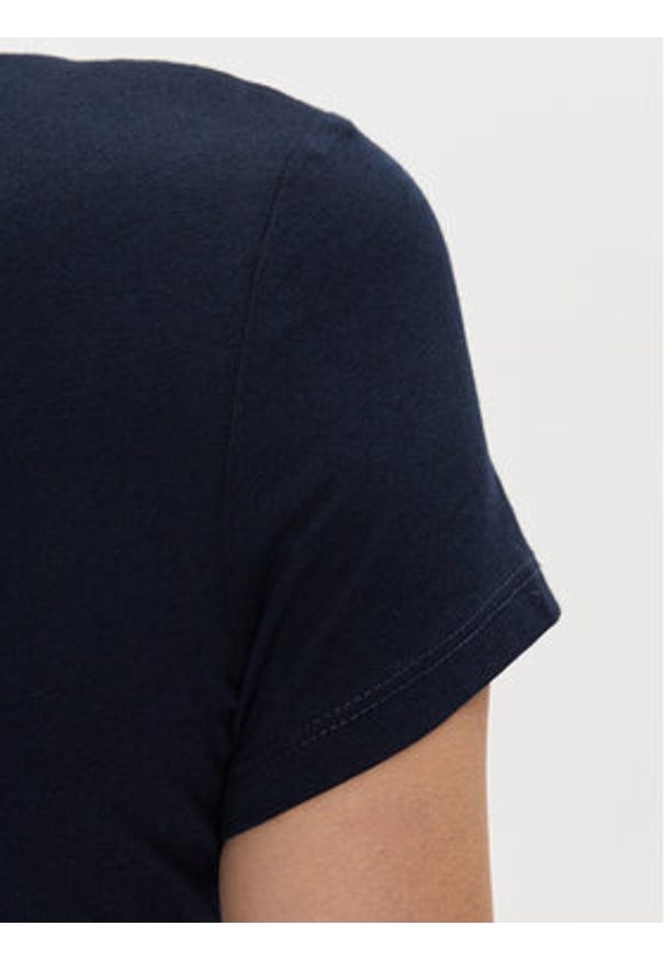 Tommy Jeans T-Shirt Tjw Slim Essential Logo 2 Tee DW0DW20316 Granatowy Regular Fit. Kolor: niebieski. Materiał: syntetyk, bawełna