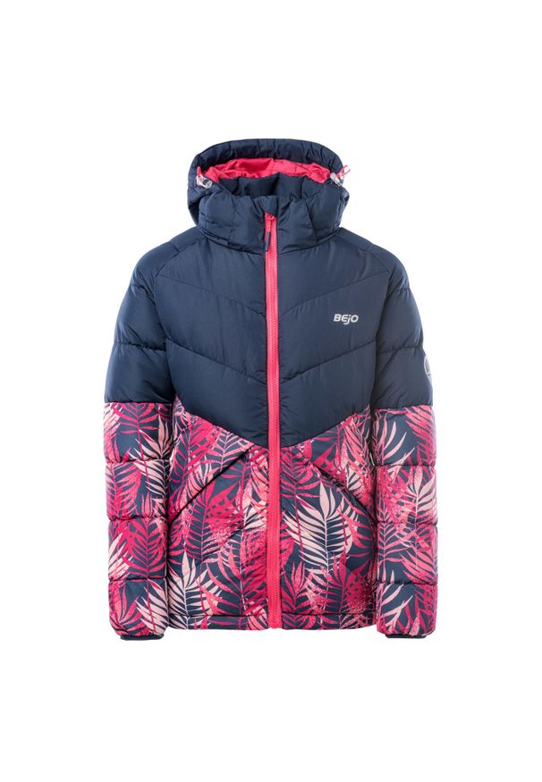 BEJO - Kurtka Dla Dziewczynki Pikowanie Baldey II. Kolor: niebieski, wielokolorowy, żółty. Sport: turystyka piesza