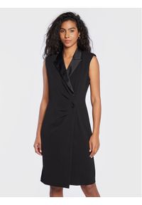 Sukienka koktajlowa DKNY. Kolor: czarny. Materiał: syntetyk. Styl: wizytowy #1