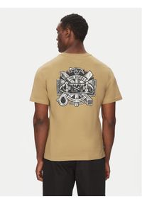 Element T-Shirt ELYZT00522 Khaki Regular Fit. Kolor: brązowy. Materiał: bawełna