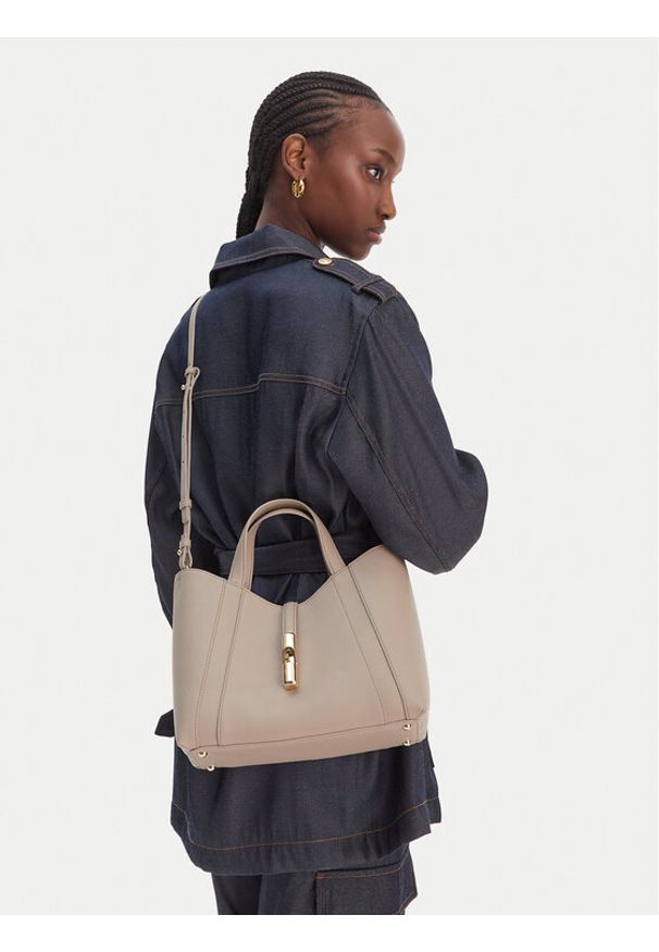 Furla Torebka Goccia S WB01789 BX3353 KH 4488S Beżowy. Kolor: beżowy. Materiał: skórzane