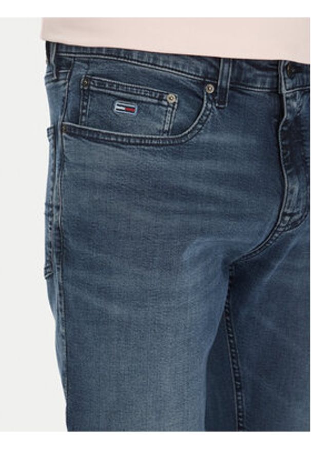 Tommy Jeans Jeansy Scanton DM0DM21006 Granatowy Slim Fit. Kolor: niebieski