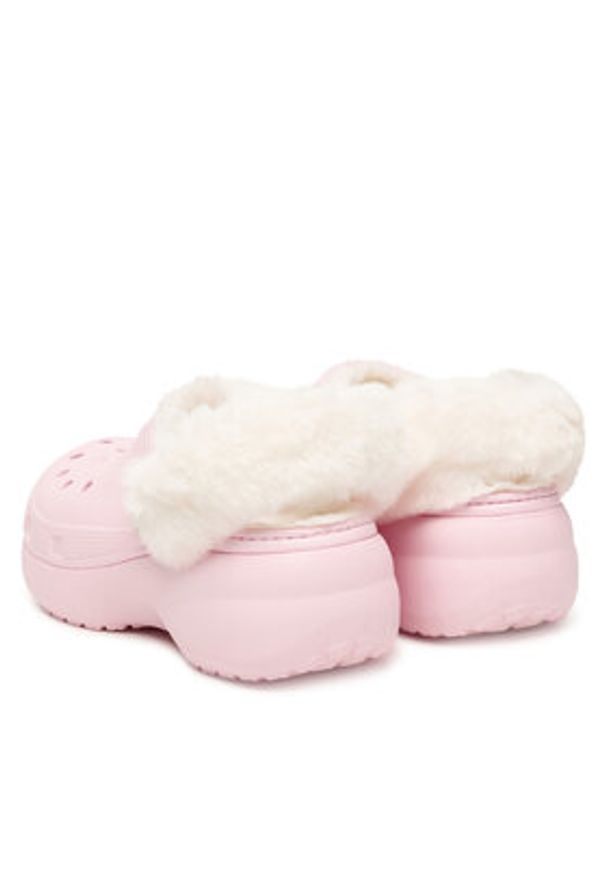 Crocs Klapki Classic Platform Fuzz Lined Clog 212854 Różowy. Kolor: różowy. Obcas: na platformie
