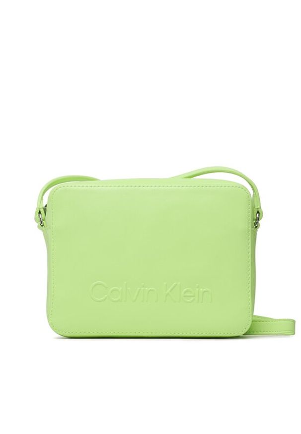 Calvin Klein Torebka Ck Set Camera Bag K60K610439 Zielony. Kolor: zielony. Materiał: skórzane