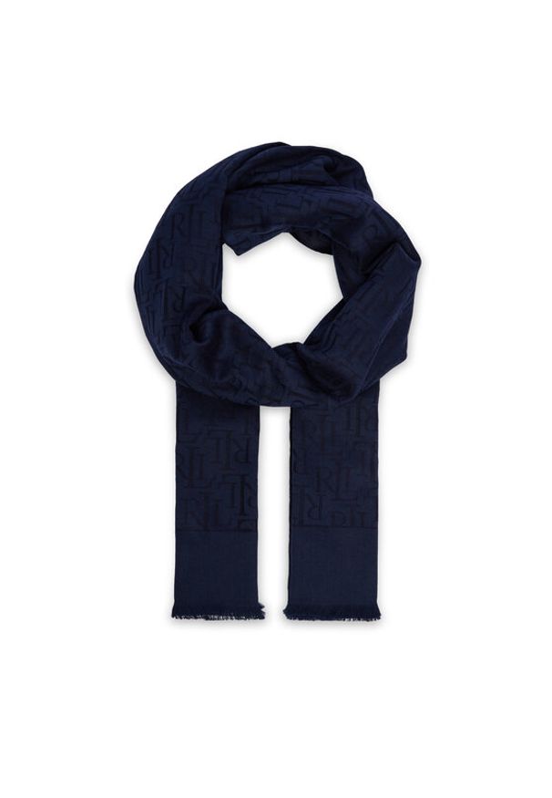Lauren Ralph Lauren - LAUREN RALPH LAUREN Szal 454937219001 Granatowy. Kolor: niebieski. Materiał: bawełna