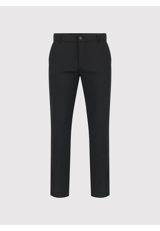 Pako Lorente - PAKO LORENTE - Czarne spodnie męskie. Kolor: czarny. Materiał: wiskoza, poliester, elastan. Wzór: gładki. Sezon: zima, jesień. Styl: klasyczny