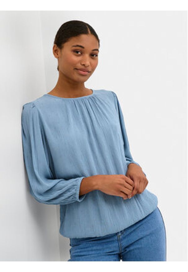 Kaffe Bluzka Wilma 10508223 Niebieski Regular Fit. Kolor: niebieski. Materiał: wiskoza