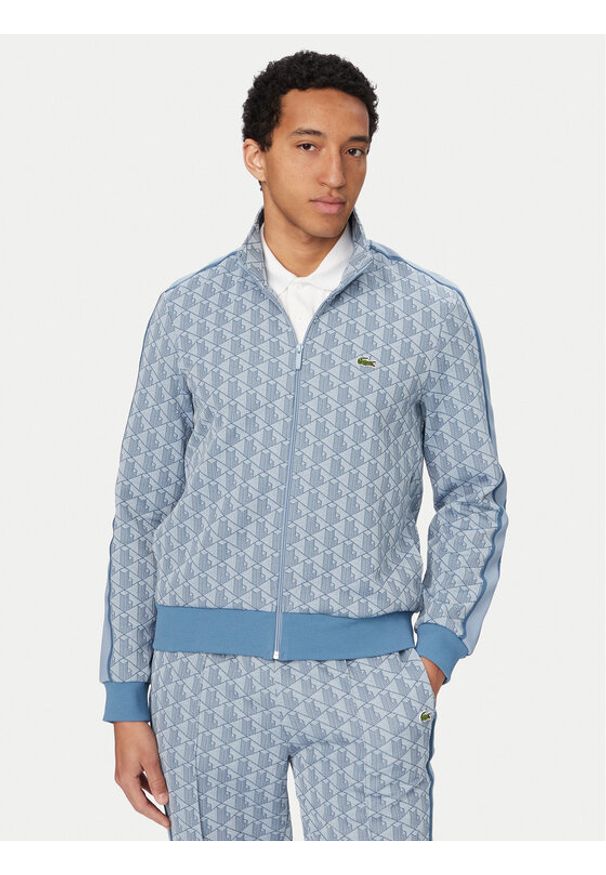 Lacoste Bluza SH1368 Niebieski Regular Fit. Kolor: niebieski. Materiał: syntetyk, bawełna