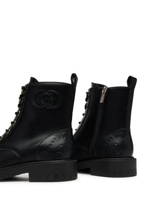 Guess Trzewiki FLTFNE FAL10 Czarny. Kolor: czarny. Materiał: skóra