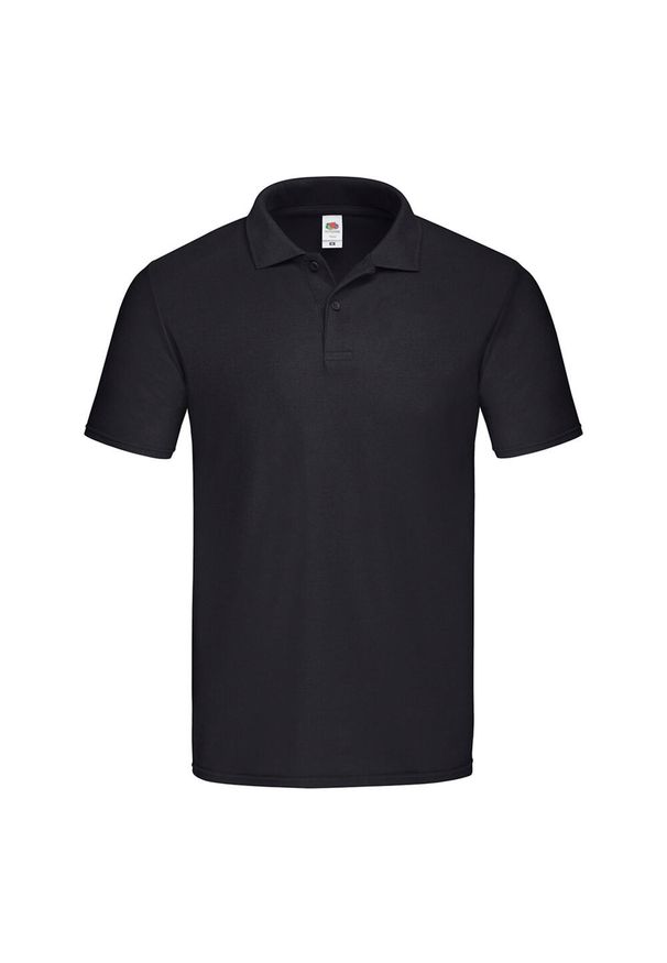 FRUIT OF THE LOOM - Oryginalna Koszulka Polo Dla Dorosłych Unisex. Typ kołnierza: polo. Kolor: czarny