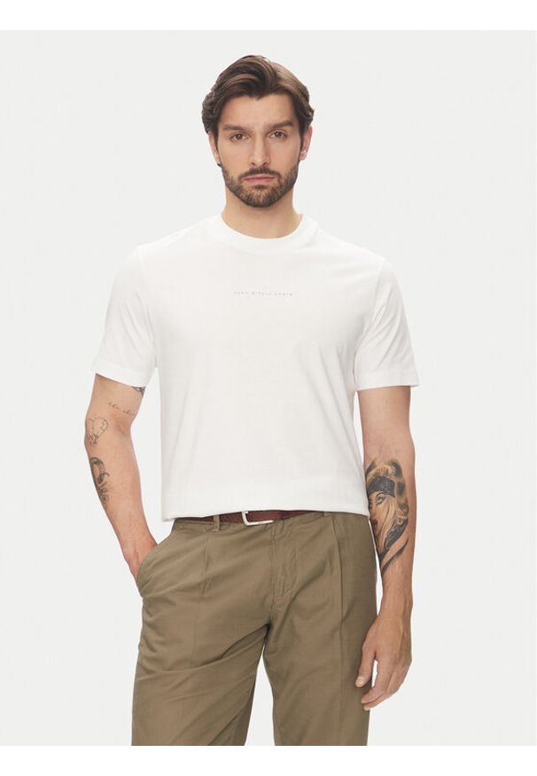 Marc O'Polo Denim T-Shirt 500 0006 809 Biały Relaxed Fit. Typ kołnierza: polo. Kolor: biały. Materiał: bawełna