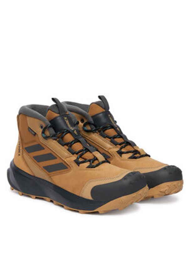 Adidas - adidas Trekkingi Terrex Winter Leather Mid Cut Rain.Rdy Cold JR5297 Brązowy. Kolor: brązowy. Materiał: skóra. Model: Adidas Terrex. Sport: turystyka piesza