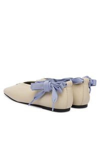 Tommy Jeans Baleriny Tjw Ballerina With Laces EN0EN02939 Écru. Kolor: kremowy. Materiał: skóra #3
