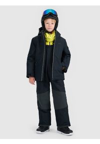 4f - 4F Kurtka snowboardowa membrana 8000 chłopięca - czarna 122 (6-7 lat). Kolor: czarny. Materiał: poliester. Sezon: lato
