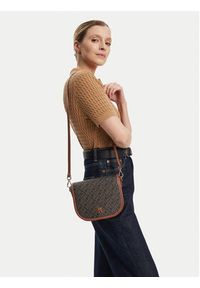TOMMY HILFIGER - Tommy Hilfiger Torebka Th Monoplay Leather Saddle Bag AW0AW17414 Czarny. Kolor: czarny. Materiał: skórzane