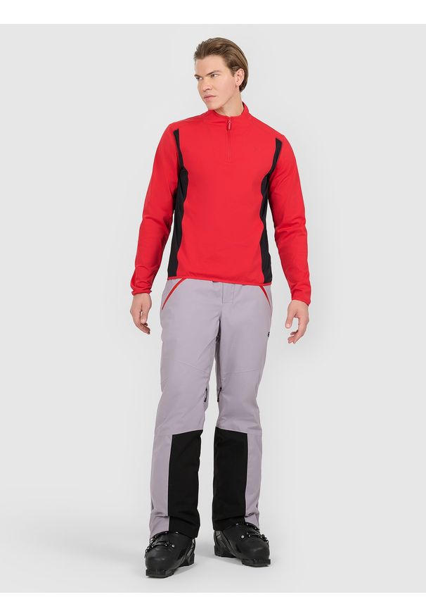 4f - 4F Bielizna termiczna ocieplana (góra) męska - czerwona XXL. Typ kołnierza: kołnierzyk stójkowy. Kolor: czerwony. Sezon: zima. Sport: turystyka piesza
