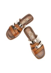 Złote Klapki Lemar Wygodne Buty Na Lato. Okazja: na spacer, na co dzień. Kolor: złoty. Materiał: skóra. Sezon: lato. Styl: klasyczny, casual, elegancki #5