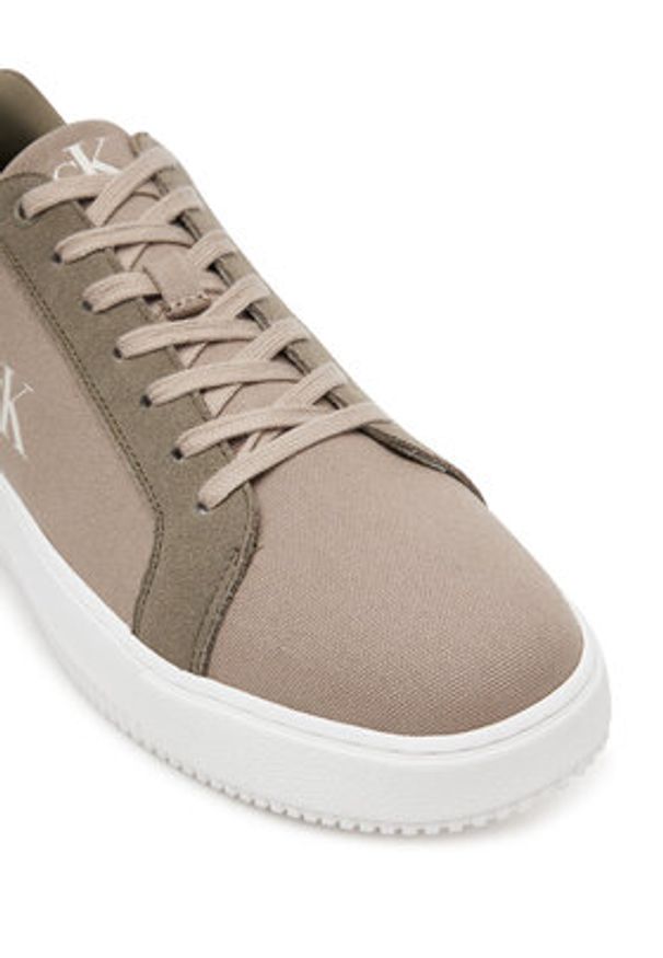 Calvin Klein Jeans Sneakersy Chunky Cupsole Mg Canvas YM0YM01219 Brązowy. Kolor: brązowy. Materiał: materiał