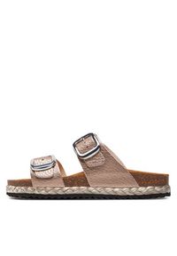 Geox Espadryle D New Brionia High D45S8A 000BN C6028 Brązowy. Kolor: brązowy. Materiał: skóra