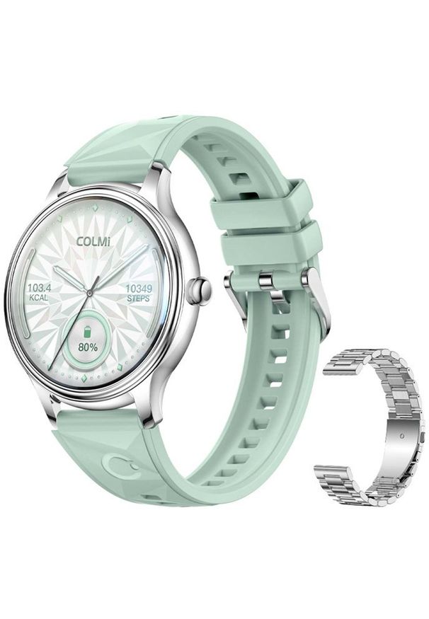 Smartwatch Colmi L28 Zielony (L28 Silver-green). Rodzaj zegarka: smartwatch. Kolor: zielony