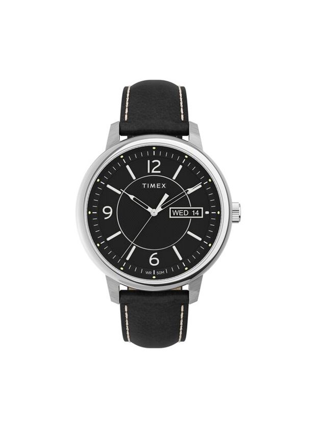 Timex Zegarek Chicago TW2V29200 Czarny. Kolor: czarny