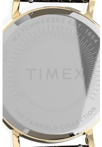 Timex zegarek TW2U40700 Fairfield Floral. Kolor: czarny. Materiał: materiał, skóra #2