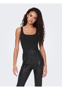 only - ONLY Top Lea 15278090 Czarny Regular Fit. Kolor: czarny. Materiał: syntetyk #1