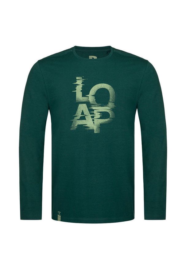 ZONE PERFECT - Męskie T-shirt Loap Altron w zielonym - Komfort i styl. Kolor: zielony. Materiał: bawełna. Wzór: nadruk