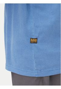 G-Star RAW - G-Star Raw T-Shirt Multi Logo D26049-C756 Niebieski Loose Fit. Kolor: niebieski. Materiał: bawełna #5