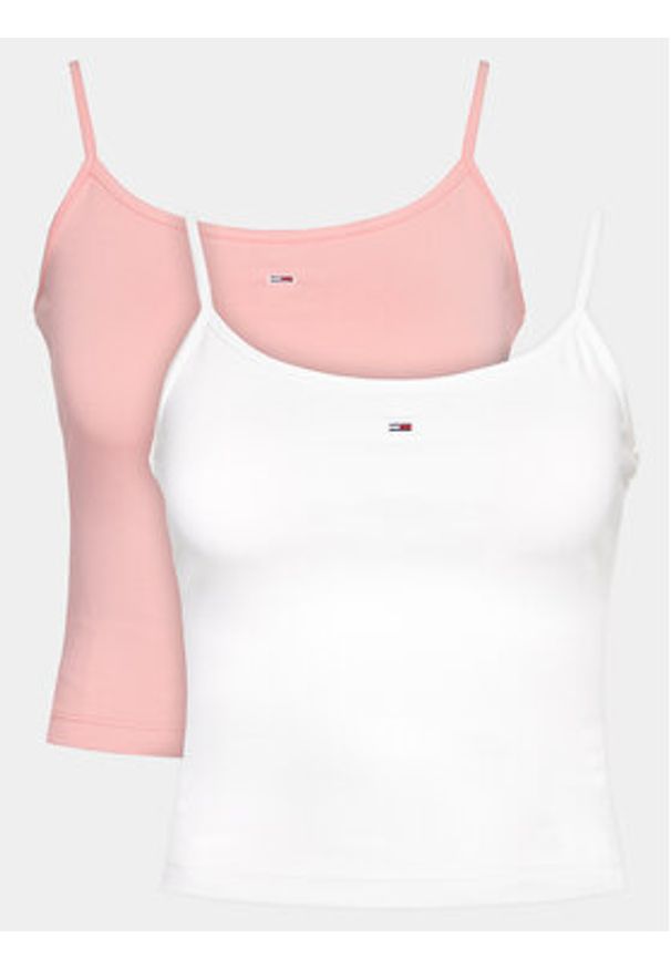 Tommy Jeans Komplet 2 topów Essential DW0DW18148 Kolorowy Regular Fit. Materiał: bawełna. Wzór: kolorowy
