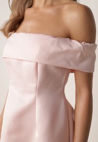 Born2be - Różowa Rozkloszowana Sukienka VICES z Hiszpańskim Dekoltem Dorienora. Okazja: na imprezę. Typ kołnierza: dekolt hiszpanka. Kolor: różowy. Materiał: poliester. Typ sukienki: rozkloszowane #3